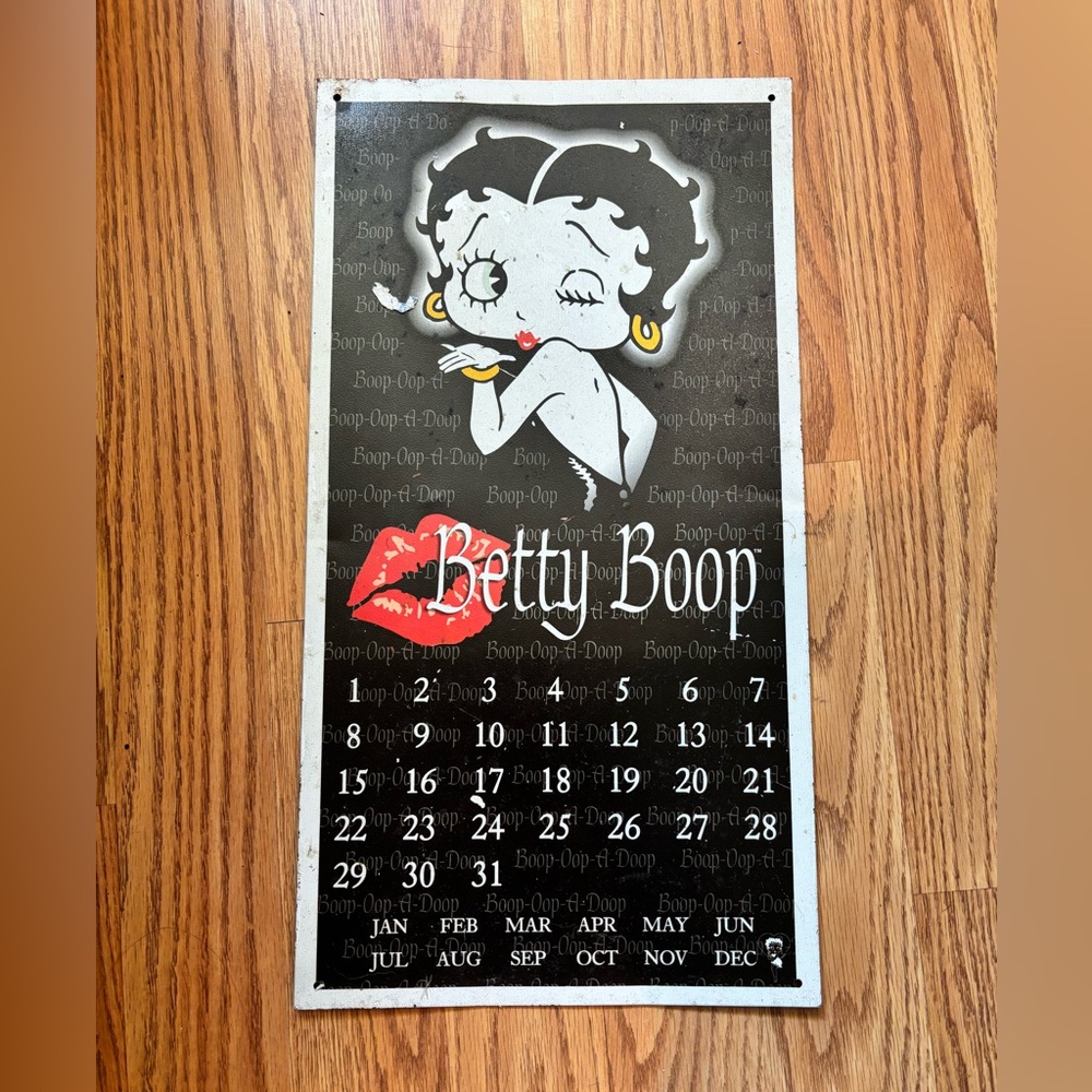Vintage Betty Boop Metal Perpetual calendar